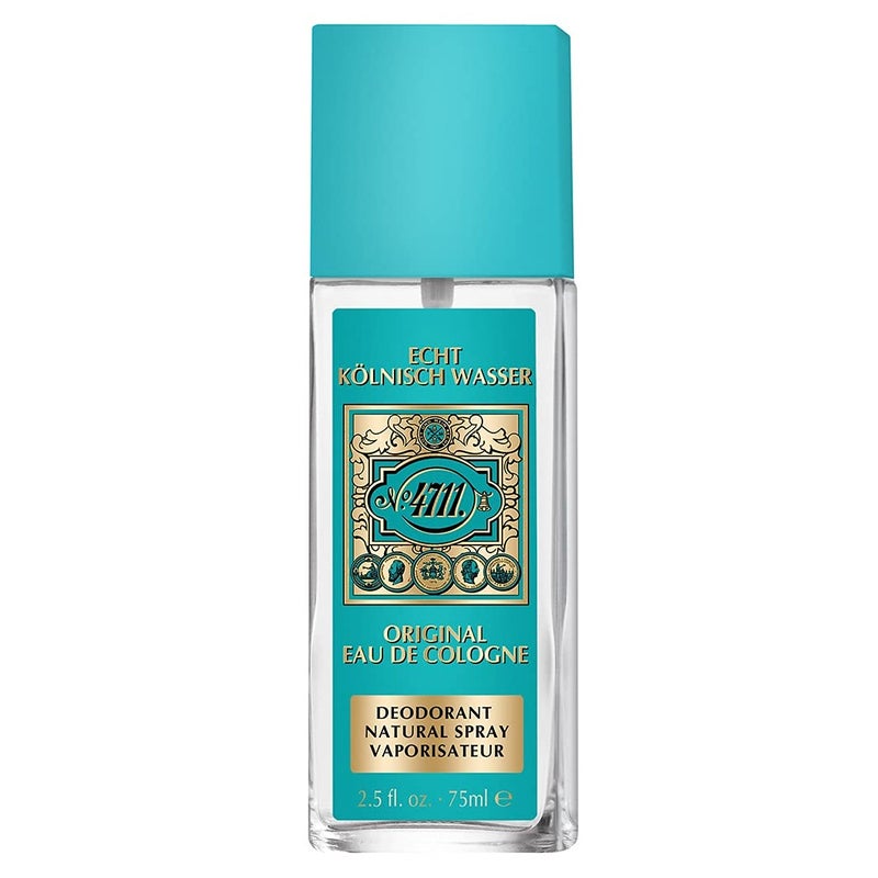 4711® ماء كولونيا الحقيقي | مزيل العرق من عطر الكلاسيك 4711 - انتعاش يدوم طويلاً | 75 مل رذاذ طبيعي - Image 1